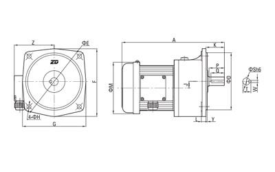Motorreductor de CA pequeño 1500W-3700W